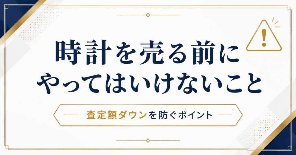 腕時計売る前のNG行動